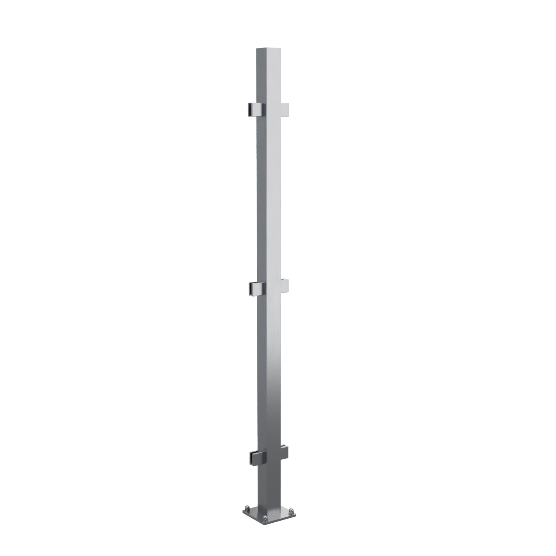 Mittel-Pfosten System F Glasstärke 6 - 10 mm zum Aufschrauben