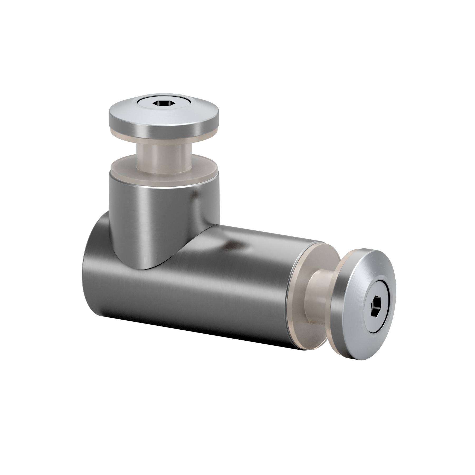 Winkelverbinder Glas-Glas 90° | 8 - 12 mm | Matt